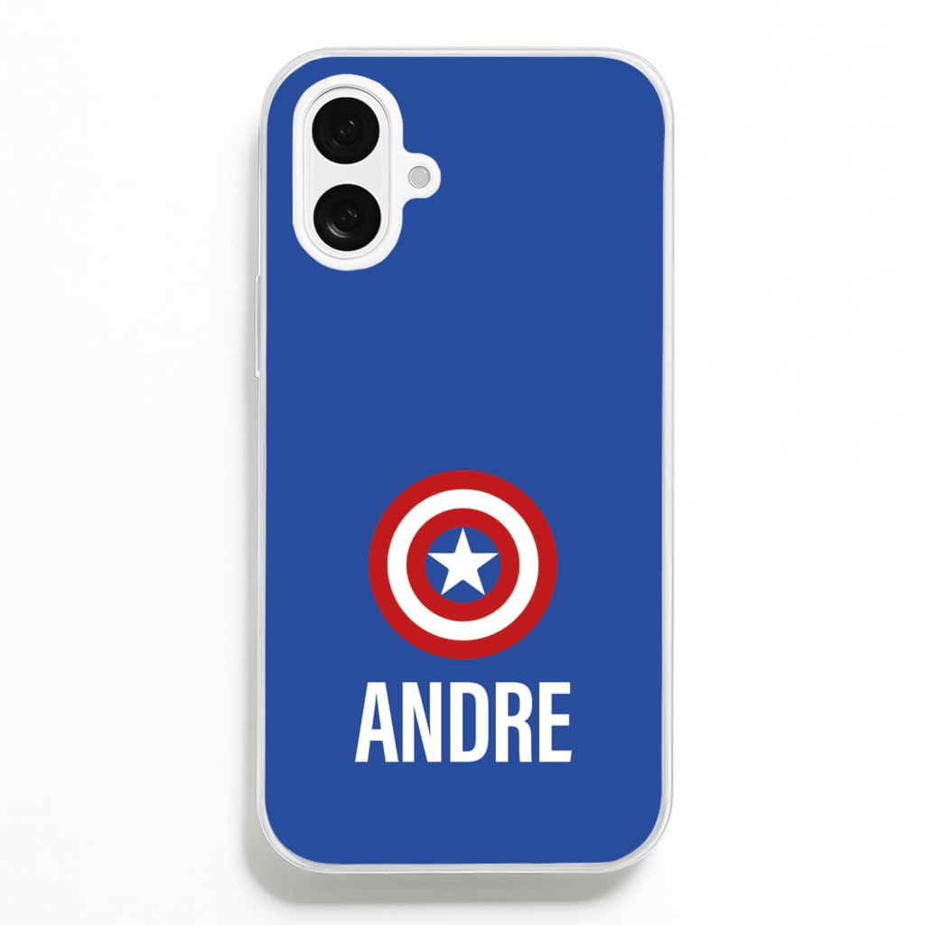 Captain America - Personalised Superhero Comic  - Marvel Phone Case for iPhone 16 Plus