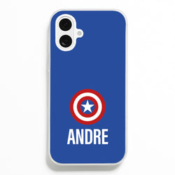 Captain America - Personalised Superhero Comic  - Marvel Phone Case for iPhone 16 Plus