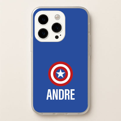 Captain America - Personalised Superhero Comic  - Marvel Phone Case for iPhone 14 Pro