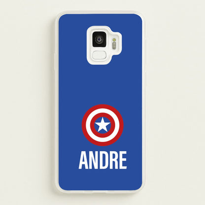Captain America - Personalised Superhero Comic  - Marvel Phone Case for Galaxy S9