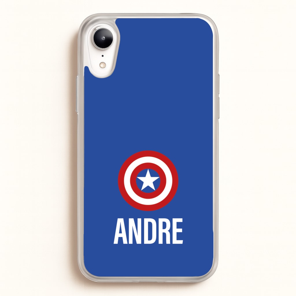 Captain America - Personalised Superhero Comic  - Marvel Phone Case for iPhone XR