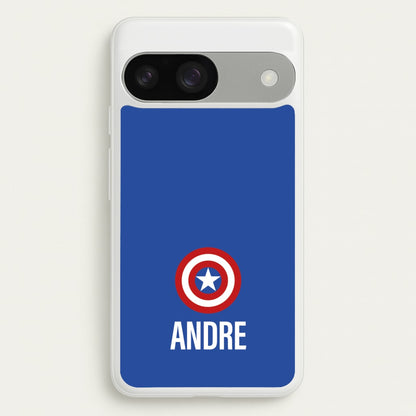Captain America - Personalised Superhero Comic  - Marvel Phone Case for Google Pixel 9 / 9 Pro