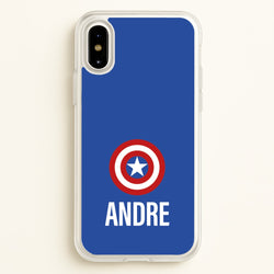 Captain America - Personalised Superhero Comic  - Marvel Phone Case for iPhone X / XS