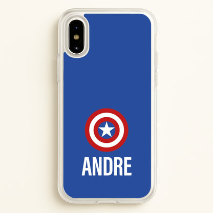Captain America - Personalised Superhero Comic  - Marvel Phone Case for iPhone X / XS