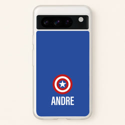 Captain America - Personalised Superhero Comic  - Marvel Phone Case for Google Pixel 8 Pro