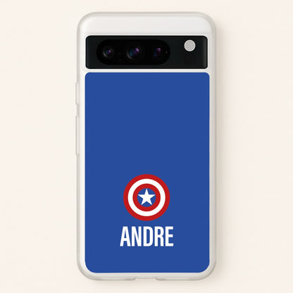 Captain America - Personalised Superhero Comic  - Marvel Phone Case for Google Pixel 8 Pro