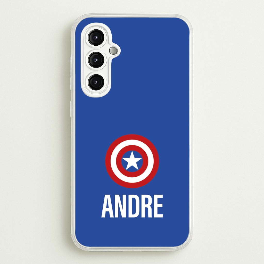Captain America - Personalised Superhero Comic  - Marvel Phone Case for Galaxy A14