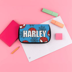 Spiderman And Webs - Personalised Superhero Comic Pencil Case