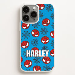 Spiderman And Webs - Personalised Superhero Comic  - Marvel Phone Case for iPhone 16 Pro Max