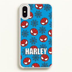 Spiderman And Webs - Personalised Superhero Comic  - Marvel Phone Case for iPhone XS Max