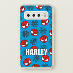 Spiderman And Webs - Personalised Superhero Comic  - Marvel Phone Case for Galaxy S10 Plus