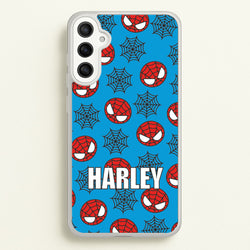 Spiderman And Webs - Personalised Superhero Comic  - Marvel Phone Case for Galaxy A36