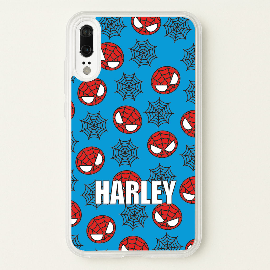 Spiderman And Webs - Personalised Superhero Comic  - Marvel Phone Case for Huawei P20