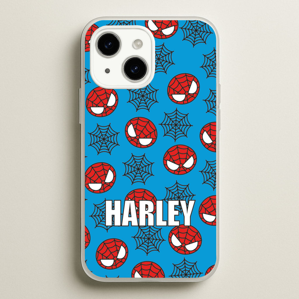 Spiderman And Webs - Personalised Superhero Comic  - Marvel Phone Case for iPhone 14