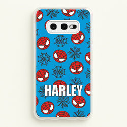 Spiderman And Webs - Personalised Superhero Comic  - Marvel Phone Case for Galaxy S10e