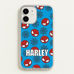 Spiderman And Webs - Personalised Superhero Comic  - Marvel Phone Case for iPhone 12 Mini