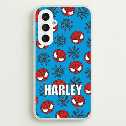 Spiderman And Webs - Personalised Superhero Comic  - Marvel Phone Case for Galaxy S23FE