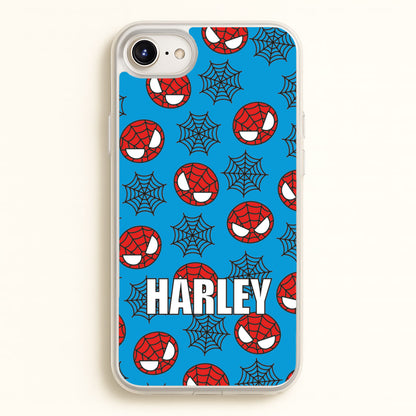 Spiderman And Webs - Personalised Superhero Comic  - Marvel Phone Case for iPhone 6 Plus / 7 Plus / 8 Plus