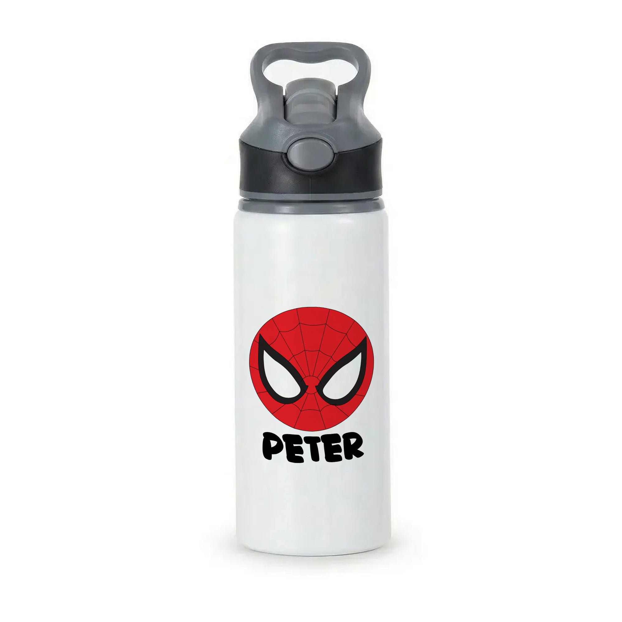 SpiderMan - Personalised Superhero Comic Active Water Bottle - Black