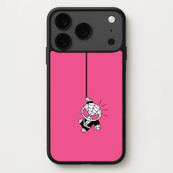 Pink Hanging Spider Hero Phone Case for iPhone 17 Pro Max
