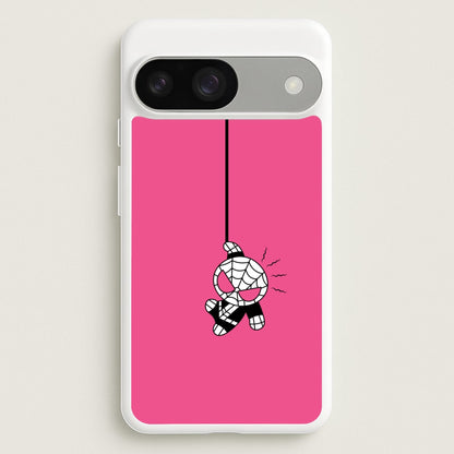 Pink Hanging Spider Hero   - Marvel Phone Case for Google Pixel 9 / 9 Pro
