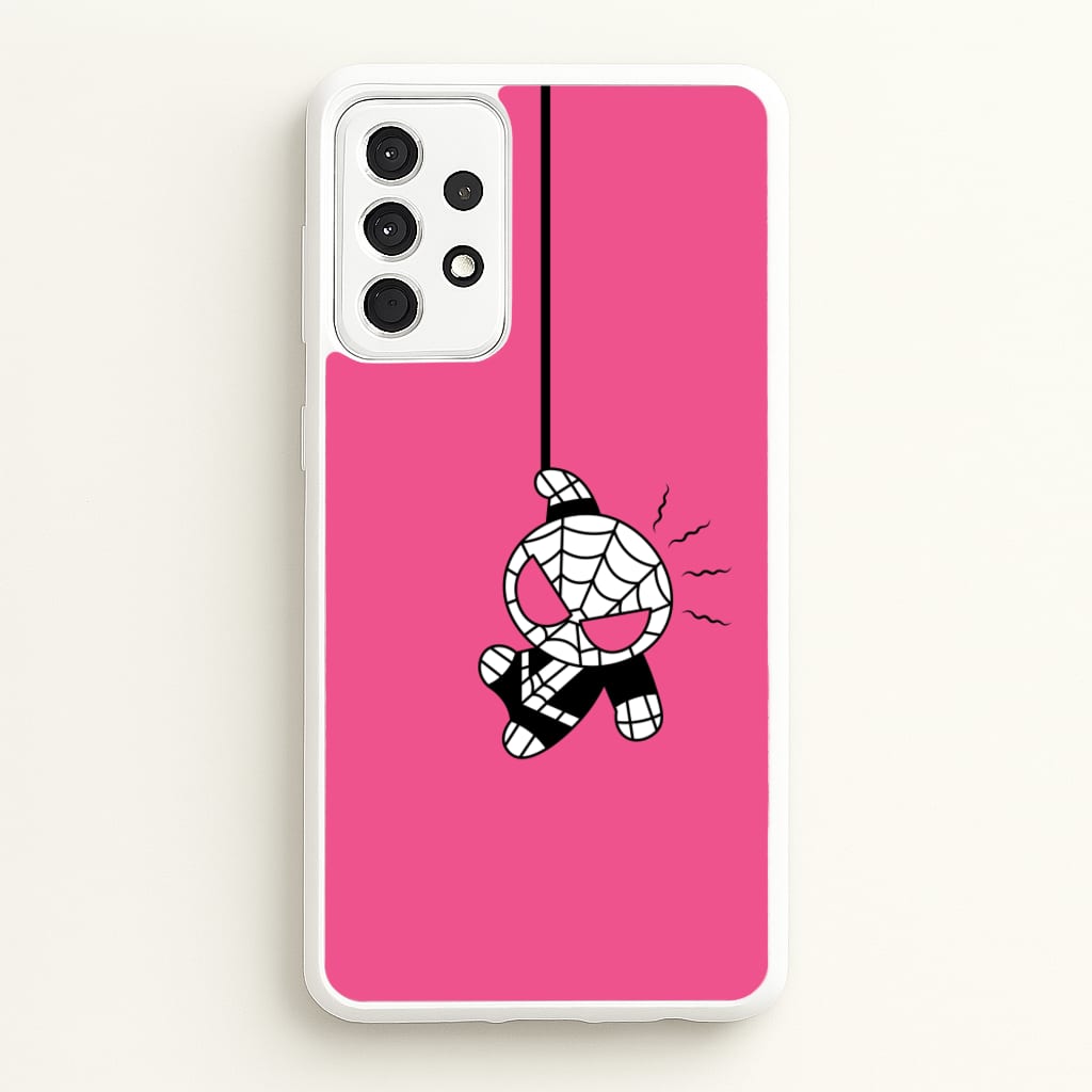 Pink Hanging Spider Hero   - Marvel Phone Case for Galaxy A52 / A52s