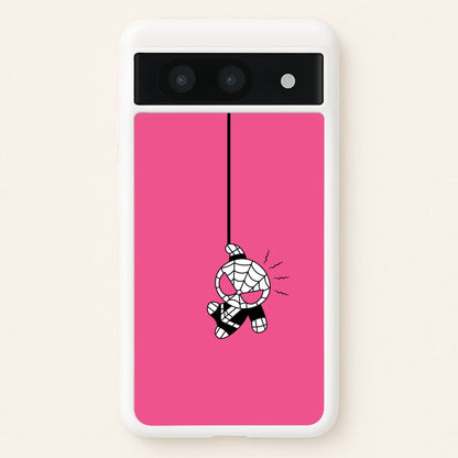 Pink Hanging Spider Hero   - Marvel Phone Case for Google Pixel 8a