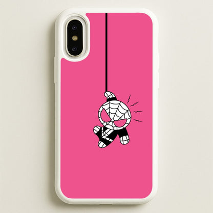 Pink Hanging Spider Hero   - Marvel Phone Case for iPhone X / XS