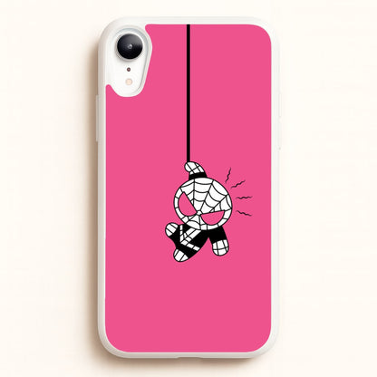 Pink Hanging Spider Hero   - Marvel Phone Case for iPhone XR