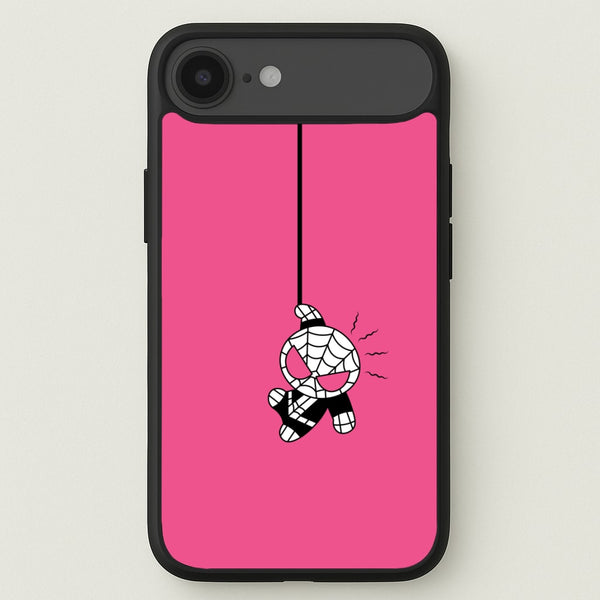 Pink Hanging Spider Hero Phone Case for iPhone 17 Air