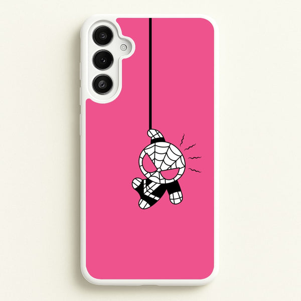 Pink Hanging Spider Hero   - Marvel Phone Case for Galaxy A34