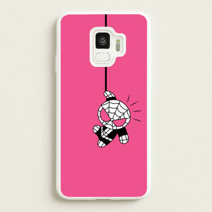 Pink Hanging Spider Hero   - Marvel Phone Case for Galaxy S9
