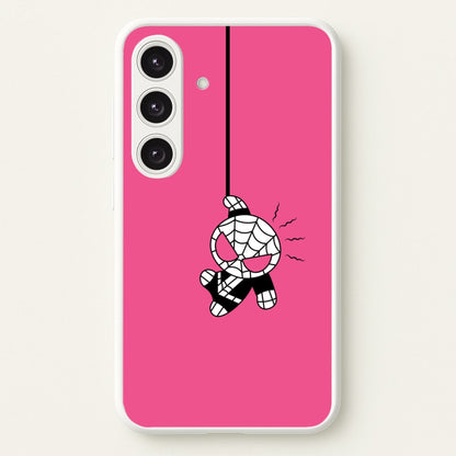 Pink Hanging Spider Hero   - Marvel Phone Case for Galaxy S24 Plus