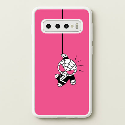 Pink Hanging Spider Hero   - Marvel Phone Case for Galaxy S10 Plus