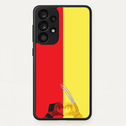 Red And Yellow Heroes Love Heart  - Marvel Phone Case for Galaxy A33