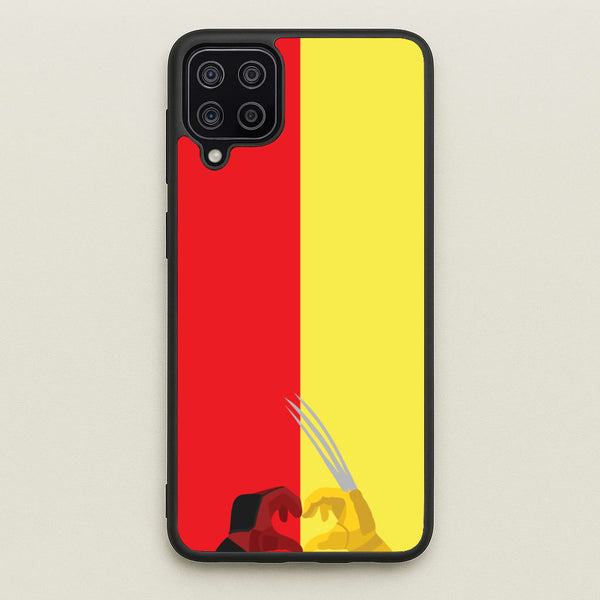 Red And Yellow Heroes Love Heart  - Marvel Phone Case for Galaxy A12
