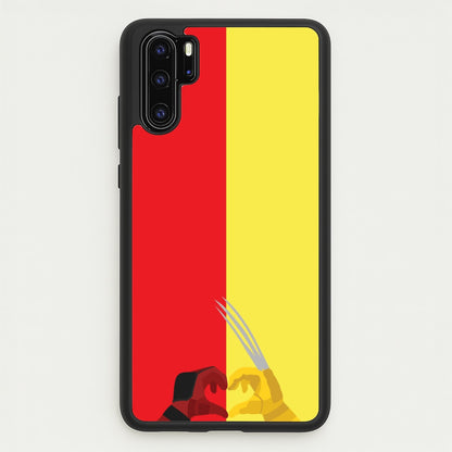 Red And Yellow Heroes Love Heart  - Marvel Phone Case for Huawei P30 Pro