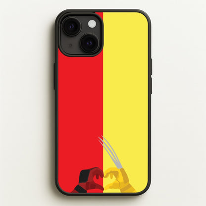Red And Yellow Heroes Love Heart  - Marvel Phone Case for iPhone 13 Mini