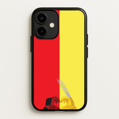 Red And Yellow Heroes Love Heart  - Marvel Phone Case for iPhone 12 Mini
