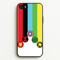 Superhero Team Colourful Symbols   - Marvel Phone Case for iPhone 5 / 5s / SE 2016