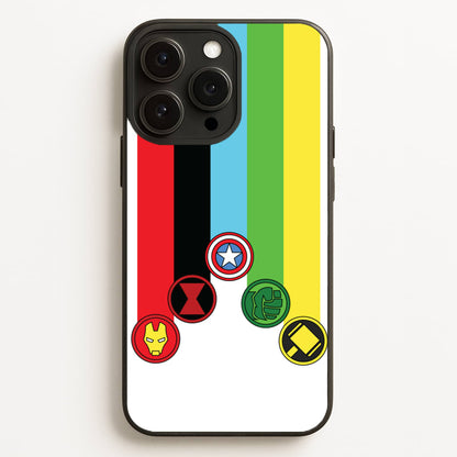 Superhero Team Colourful Symbols   - Marvel Phone Case for iPhone 12 Pro Max