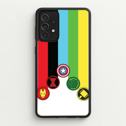 Superhero Team Colourful Symbols   - Marvel Phone Case for Galaxy A52 / A52s