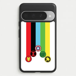 Superhero Team Colourful Symbols Phone Case for Google Pixel 10 Pro XL
