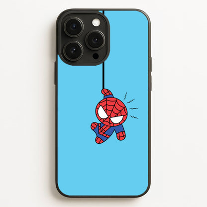 Blue Hanging Spider Hero  - Marvel Phone Case for iPhone 16 Pro Max