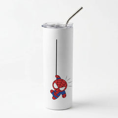 Blue Hanging Spider Hero Skinny Tumbler