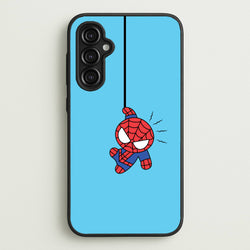 Blue Hanging Spider Hero  - Marvel Phone Case for Galaxy A14