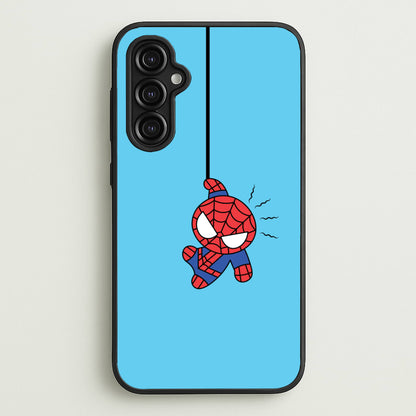 Blue Hanging Spider Hero  - Marvel Phone Case for Galaxy A14