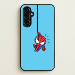 Blue Hanging Spider Hero  - Marvel Phone Case for Galaxy A54