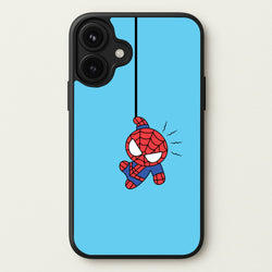 Blue Hanging Spider Hero Phone Case for iPhone 17