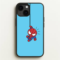 Blue Hanging Spider Hero  - Marvel Phone Case for iPhone 13 Mini